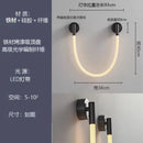 Axyaa Soft LED Wall Lamp: Nordic Style Luminescent Neon Tube for Bedroom