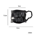Axyaa Irregular Couple Ceramic Mug Set - Minimalist Milk Coffee Cup