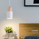 Axyaa Nordic Wood Iron LED Pendant Light - Modern Hanging Lamp for Home Decor