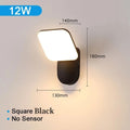 Axyaa 12W Outdoor Wall Lamp - Motion Sensor LED Aluminum Sconce, Waterproof IP65