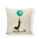 Axyaa Cute Animal Painted Cushion Covers for Home Decor and Gifts