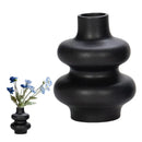 Axyaa Beige Ceramic Vase: Home Decor Flower Arrangement for Garden, Living Room, Office
