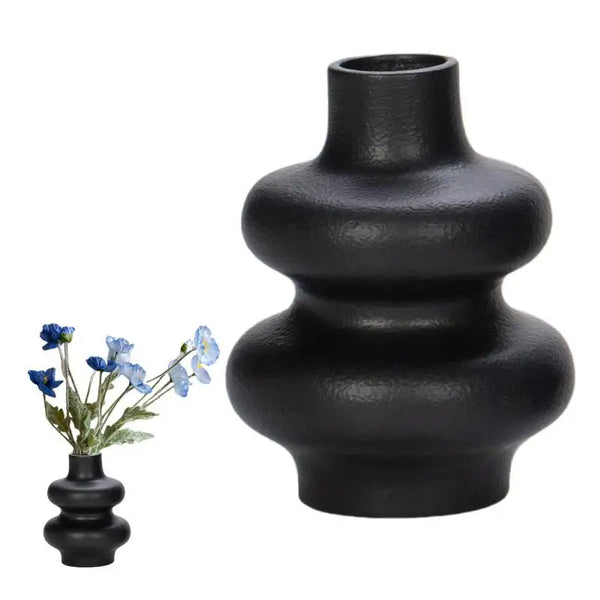 Axyaa Beige Ceramic Vase: Home Decor Flower Arrangement for Garden, Living Room, Office