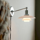 Axyaa Glass Wall Lamp: Danish Design, E27 Light for Bedroom, Living Room & Corridor
