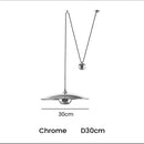 Axyaa Nordic Saucer Pulley Pendant Light: Adjustable Flying Saucer Lamp for Home and Commercial Spaces