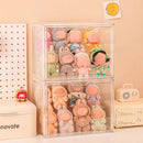 Axyaa Doll Storage Box: Multitier Display Case with Lid for Dustproof Collectibles