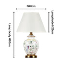 Axyaa Ceramic Bird Flower Table Lamp for Bedroom Study Reading Night Light