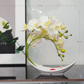 Axyaa Simulated Butterfly Orchid Ceramic Flowerpot Set for Home Decoration