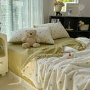 Axyaa Cloud-Feeling Double-Layer Yarn Summer Quilt 4-Piece Set - Soft & Small Fresh