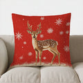 Axyaa Christmas Gift Pillow Cover - Merry & Bright Pattern for Sofa, Bedroom, Car