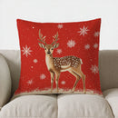 Axyaa Christmas Gift Pillow Cover - Merry & Bright Pattern for Sofa, Bedroom, Car