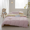 Axyaa Washed Cotton Grid Duvet Cover, Single Size 150*200cm Queen