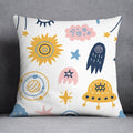 Nordic Abstract Printed Cushion Cover 45x45 cm for Home Decor by Axyaa