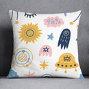 Nordic Abstract Printed Cushion Cover 45x45 cm for Home Decor by Axyaa