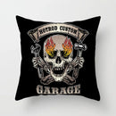 Axyaa Black Grey Skull Face Pillowcase for Halloween Living Room Decor