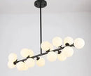 Axyaa Nordic Luxury LED Glass Ball Chandelier for Home Decor