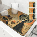 Axyaa Halloween Kitchen Draining Mat Absorbent Anti-slip Quick Dry Bathroom Drain Pad