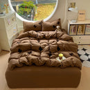 Axyaa Butterfly Knot Yarn Embroidery Duvet Cover Set, Soft Comfortable Bedding Collection