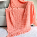 Axyaa Nordic Knitted Throw Blanket for Bed Sofa Travel TV Soft Towel Plaid Tapestry