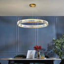 Axyaa Modern Crystal LED Ceiling Chandelier for Living and Dining Room