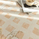 Axyaa Luxury Cream Checkerboard Carpet for Large Living Room Area