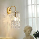 Axyaa Gold Luxury LED Crystal Wall Lamp for Home and Hotel Bedroom Decoration