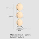 Axyaa Chrome Metal Ball LED Floor Lamp with White Acrylic Lampshade