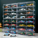 Axyaa 1/64 Scale Toy Cars Acrylic Display Case Shelf - Clear Storage Box