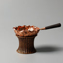 Axya Copper Tea Strainer Holder Frog Saucer Rack Creative Filter Tea Set