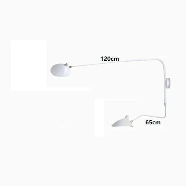 Axyaa Nordic LED Wall Light with Adjustable Long Arm for Living Room & Bedroom
