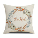 Axyaa Thanksgiving Pumpkin Pillow Cover 45*45cm Home Decor Cotton Linen