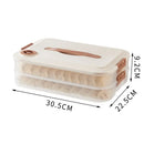 Axyaa Multi-Layer Dumpling Box Food Storage Container Refrigerator Organizer