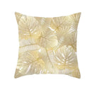 Axyaa Gold Plant Polyester Pillow Case for Home Decor