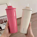 Axyaa Stainless Steel Thermal Tumbler with Straw: 500ml Hot/Cold Cup for Drinks