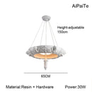Axyaa French Luxury Plaster Ceiling Lamp for Elegant European Baroque Decor.