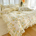 Axyaa Cotton Floral Princess Queen Duvet Cover Set for a Cozy Bedroom
