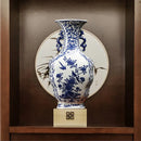 Axyaa Blue & White Porcelain Vase Decoration for Living Room, Bogu Rack, Wine Cabinet