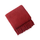 Axyaa Soft Nordic Knit Throw Blanket with Tassels for Sofa Bed & Office
