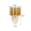 Axyaa Gold Crystal Wall Lamp with LED Light for Home Lighting