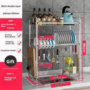 Axyaa Stainless Steel Plate Rack Holder Kitchen Organizer Dish Shelf