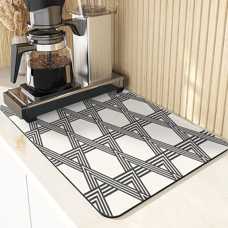 Axyaa Yellow Non-Slip Diatoms Drying Mat for Kitchen Counter-Limited Offer!