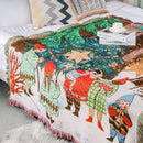 Axyaa Festive Knitted Throw Blanket for Home Decor and Outdoor Gatherings