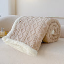 Axyaa Double Thickened Throw Blanket for Winter - Super Soft Cozy Sofa Bed Cover