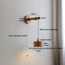 Axyaa Wooden LED Wall Sconce Light Fixture for Home Decor, Wabi Sabi Style