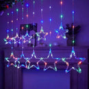 Axyaa Christmas Tree Curtain Lights with Remote - 8 Modes for Home, Party, Garden