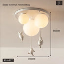Axyaa Bear Cartoon Kids Pendant Light Bedroom Children's Room Decor LED