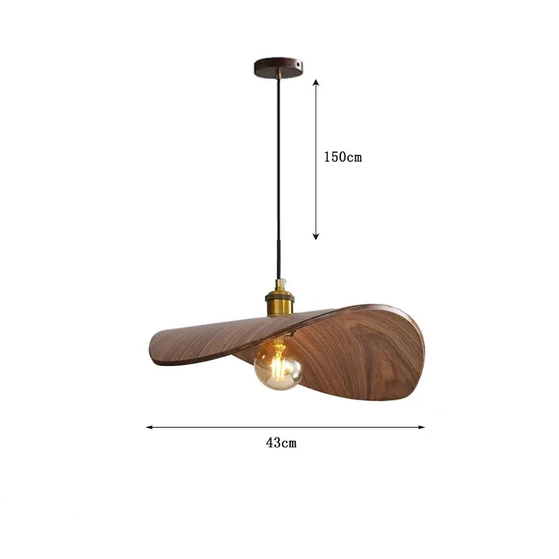 Axyaa Walnut Wood Pendant Lamp for Kitchen Restaurant Home Decor Lighting