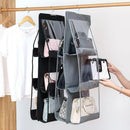 Axyaa Hanging Handbag Organizer 6 Pocket Closet Waterproof Storage Bag