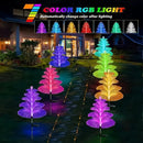 Axyaa Solar Fountain LED Lights Color Changing Christmas Tree with Stars