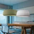 Axyaa Pleated Fabric E27 LED Pendant Lights: Minimalist Nordic Chandelier for Indoor Living Room Lighting